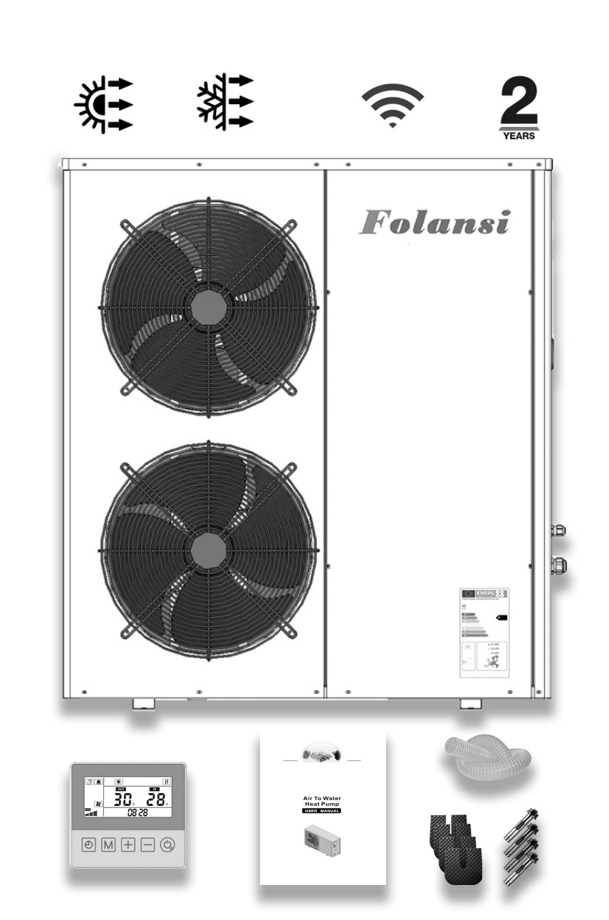 Тепловий насос повітря-вода Folansi FA-07 (Clitech CAR-28XB)