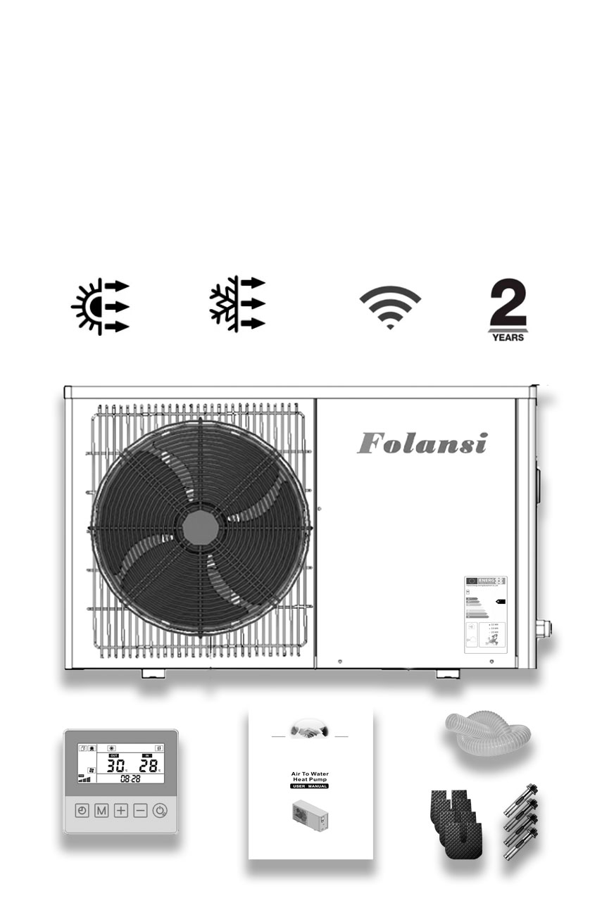 Тепловий насос повітря-вода Folansi FA-02 (Clitech CAR-08XB)